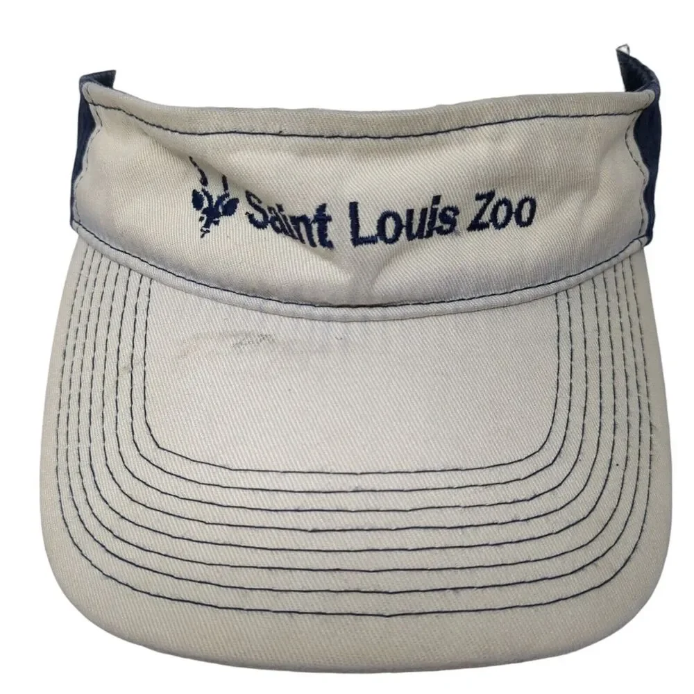 Saint Louis Zoo Strapback Sun Visor Hat Multicolor One Size Adjustable